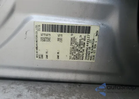 2016 Nissan Maxima 3.5S from USA, damaged, VIN 1N4AA6AP0GC449127